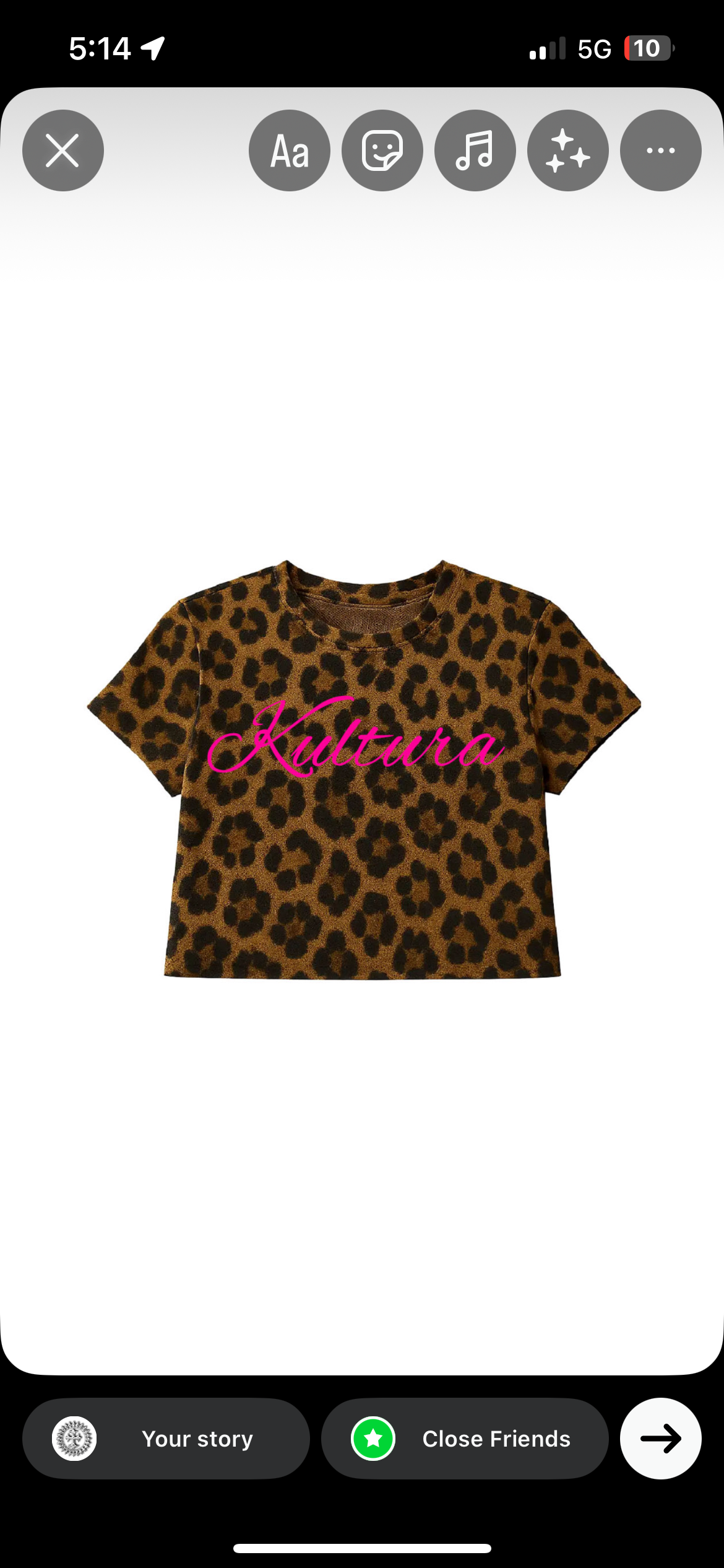 kultura cropped cheetah print shirt